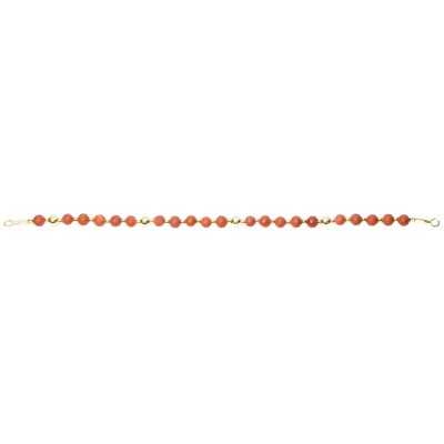 Bracelet en Argent 925 Plaqué or Collection Grave "Jaspe Ocre"