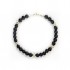Le fil de bracelet Grave Noir Onix Le fil de bracelet Grave Noir Onix