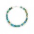Le fil de bracelet Grave Jaspe Turquoise Le fil de bracelet Grave Jaspe Turquoise
