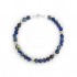 Le fil de bracelet Grave Jaspe Bleu Le fil de bracelet Grave Jaspe Bleu