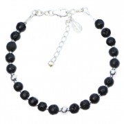 Bracelet en Argent 925 Collection Grave "Pierre de Lave"