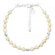 Bracelet en Argent 925 Collection Grave "OS Fossile"