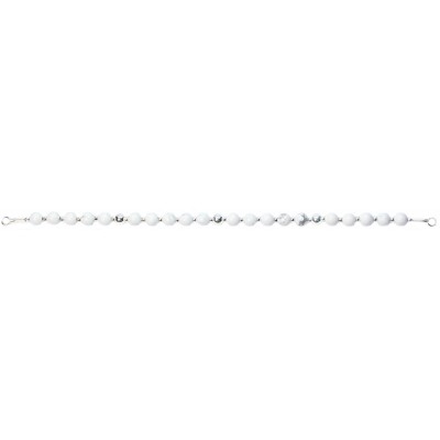 Silver 925 bracelet, collection Grave "Turquoise Blanc"