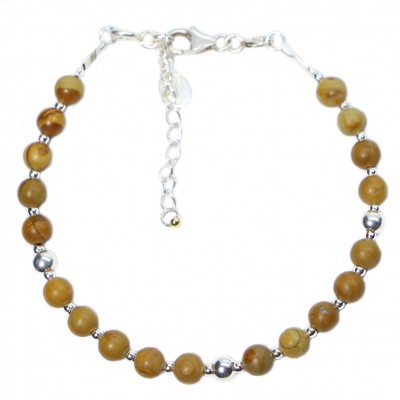 Silver 925 bracelet, collection Grave "Pierre de Bois" Silver 925 bracelet, collection Grave "Pierre de Bois"