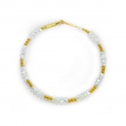 Le fil de bracelet Marcanto Plaqué or Blanc brillant