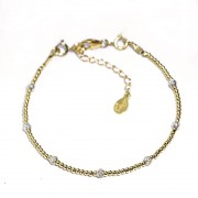 Le fil de bracelet Femme “Sempre” Argent 925 Plaqué or 1,8mm / Argent 925 3,0mm.