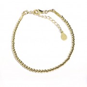 Le fil de bracelet Femme “Sempre” Argent 925 Plaqué or 18Kt 2,5mm