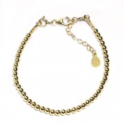 Le fil de bracelet Femme “Sempre” Argent 925 Plaqué or 18Kt 3mm