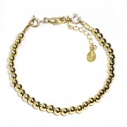 Le fil de bracelet Femme “Sempre” Argent 925 Plaqué or 18Kt 4mm.