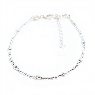 The bracelet collection “Sempre” Silver 925; 1,8mm / facette 3mm.