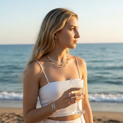 Silver Necklace Collection "Aria"